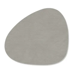 Glasuntersetzer 11x13 cm Curve Corduroy light grey<LINDDNA New