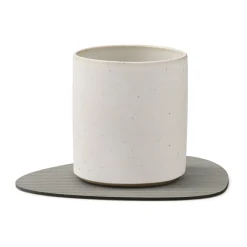 Glasuntersetzer 11x13 cm Curve Corduroy light grey<LINDDNA New