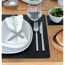 Tischset L 35x45 cm Square Bull black<LINDDNA