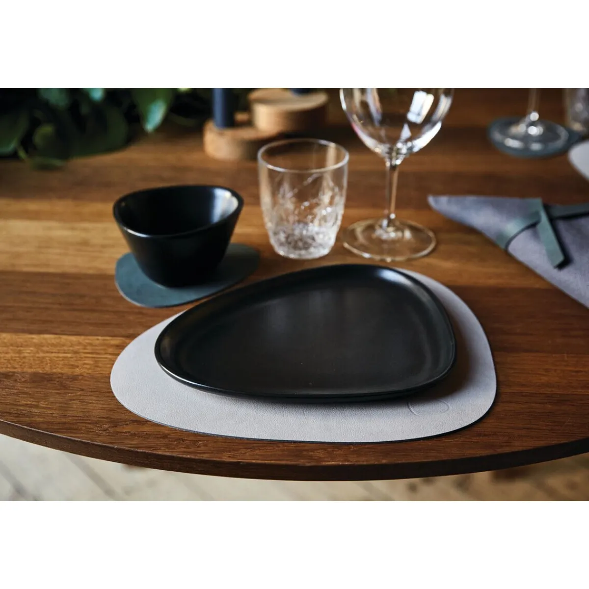 LINDDNA Tischwäsche|Kuschelige Winterzeit|Tischset S 24x28 cm Curve Nupo light grey