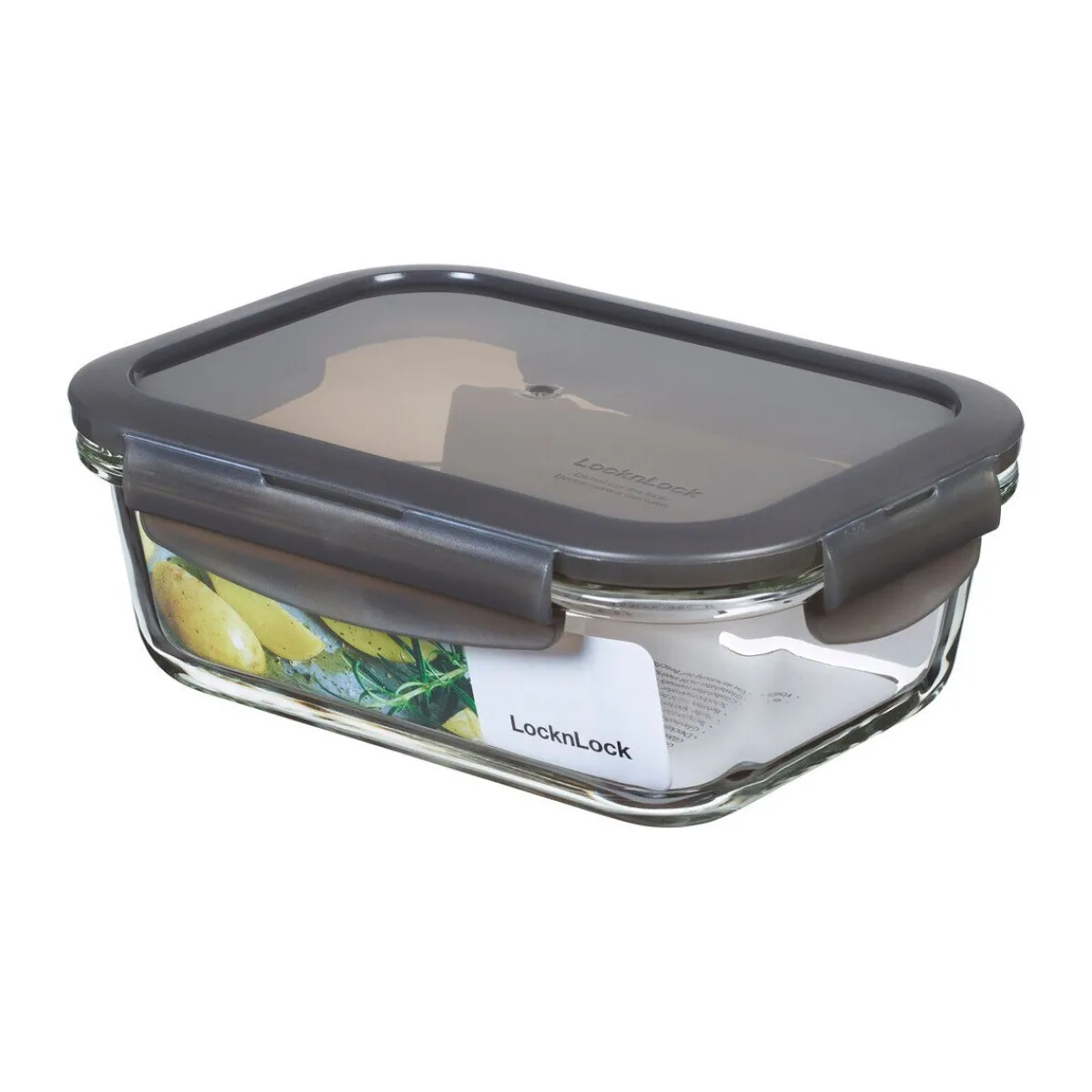 Lock & Lock Meal Prep|Frischhaltedose 0,63 l Oven Glass grau