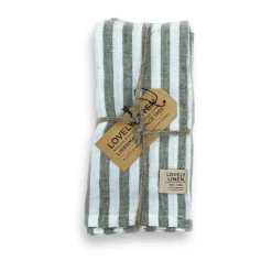 Lovely Linen Tischwäsche|Servietten 45x45 cm Misty Jeep Green