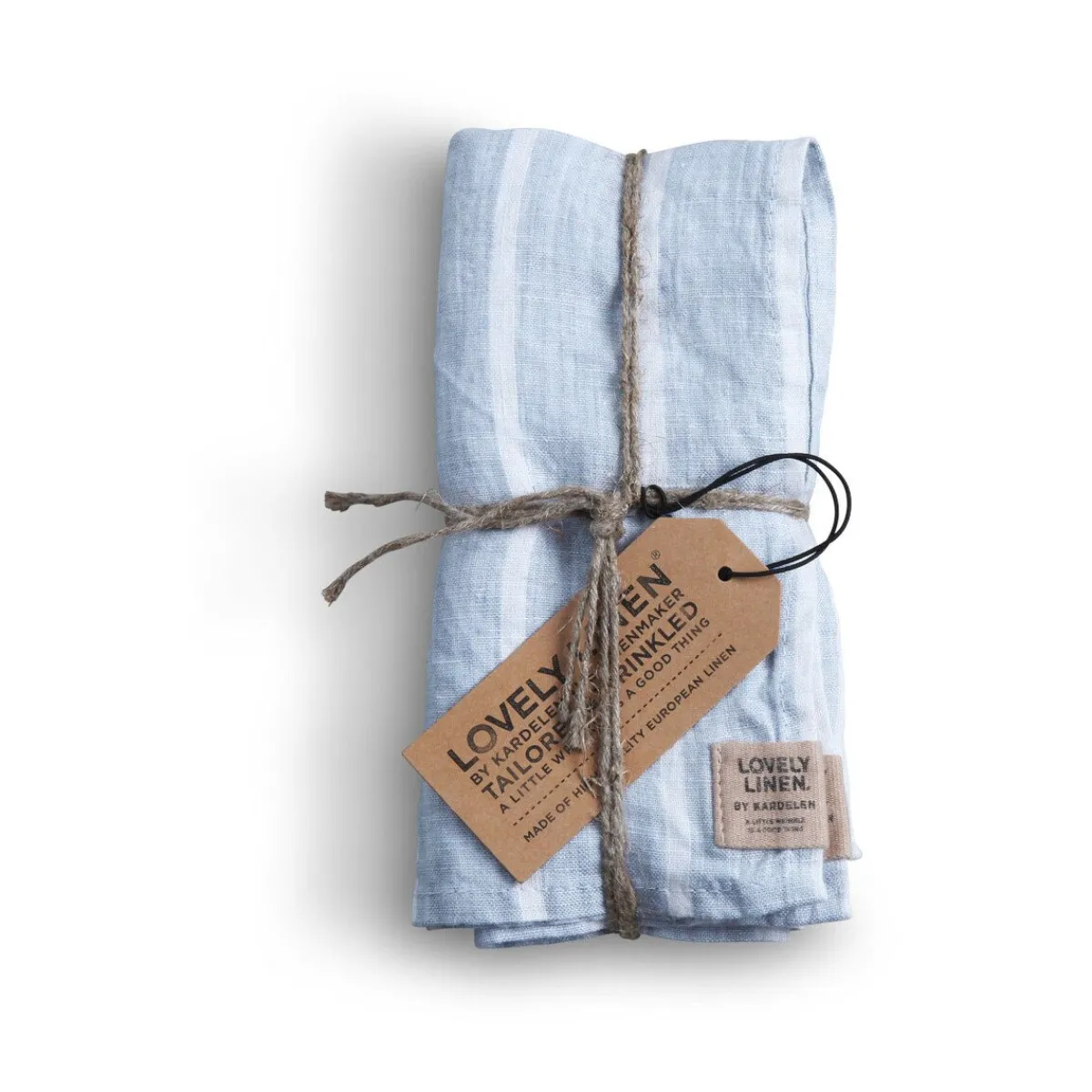 Lovely Linen Tischwäsche|Italienische Genüsse|Servietten 45x45 cm Misty Stripe Sky