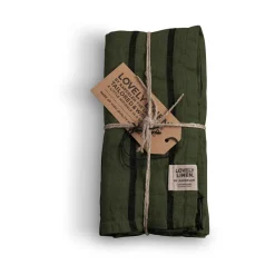 Servietten 45x45 cm Misty Stripe Forest<Lovely Linen New