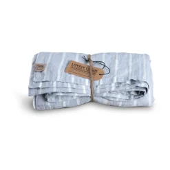 Tischdecke 145x300 cm Misty Stripe Sky<Lovely Linen