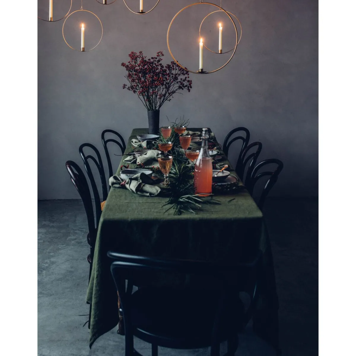 Tischdecke 100x100 cm Lovely Jeep Green<Lovely Linen Sale