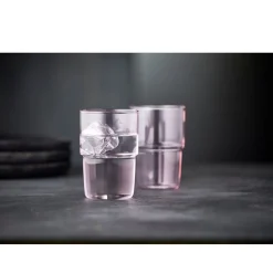 Trinkglas 2er-Set Torino pink<Lyngby Glas Hot
