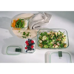 Mepal Brotdosen|Glas Frischhaltedose 2,25 l EasyClip Nordic Sage