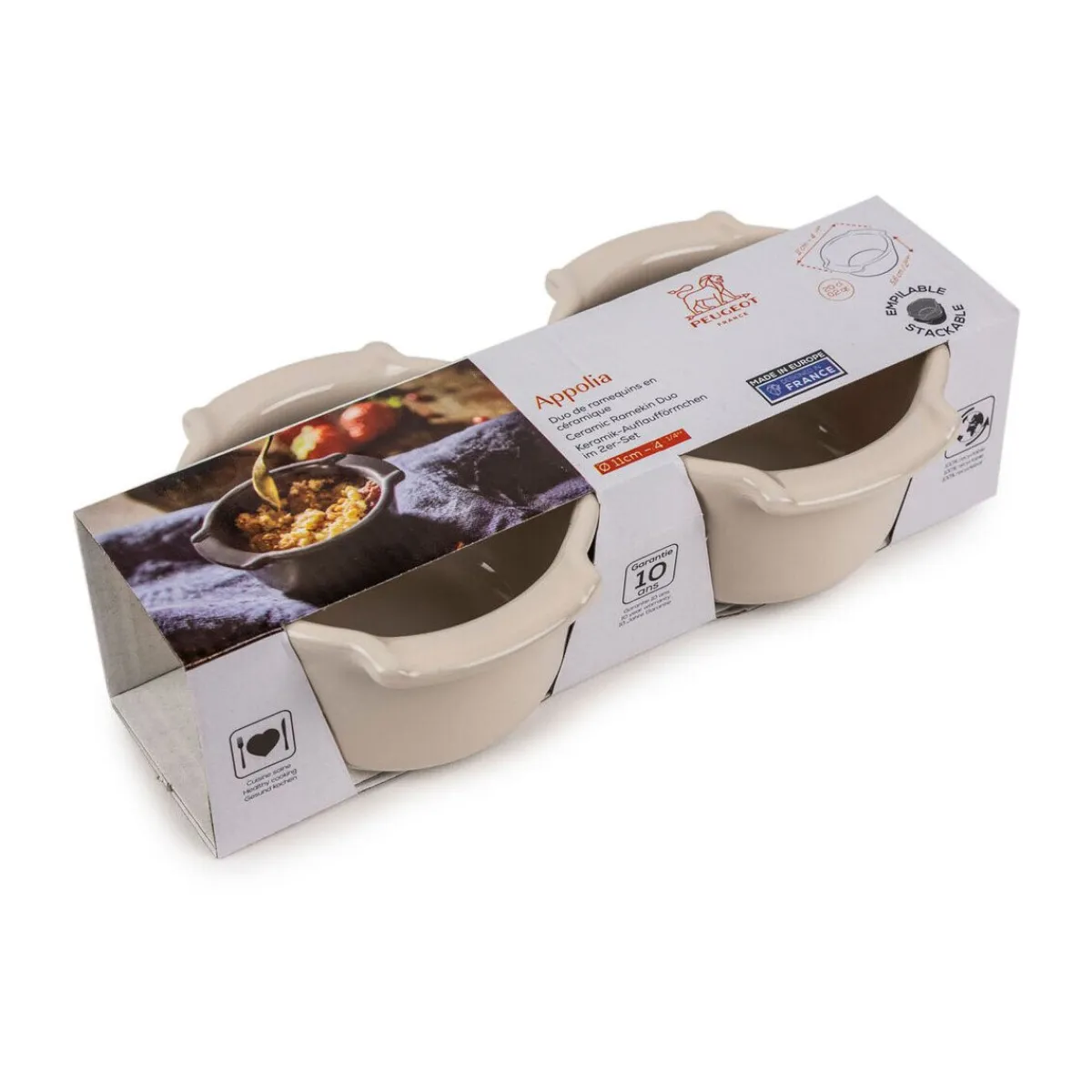 Auflaufförmchen 2er-Set Appolia ecru<Peugeot New