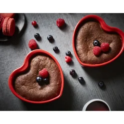 Peugeot Backformen|Kochwelt Entdecken|Keramikform Herz 2er-Set For You rot