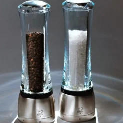 Salzmühle 16 cm Daman u'Select Edelstahl/Acryl<Peugeot Discount