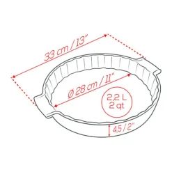 Tarteform 28cm Appolia ecru<Peugeot New