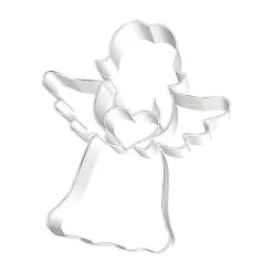 Ausstecher Edelstahl Engel mit Herz 7cm<RBV Birkmann New