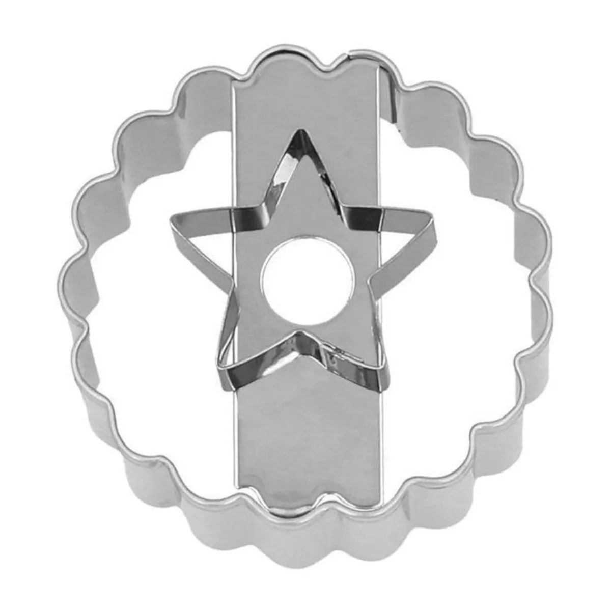 RBV Birkmann Plätzchen Ausstecher|Ausstecher Linzer Stern 5 cm Edelstahl