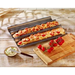 Baguette-Blech 38x29 cm Laib & Seele anthrazit<RBV Birkmann Hot