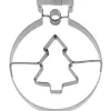 RBV Birkmann Backzubehör|Weihnachtsbäckerei|Präge-Ausstecher Christbaumkugel Tannenbaum 6 cm edelstahl