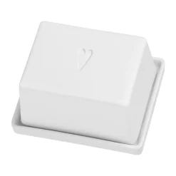 Butterdose Herz 125 g weiß<Räder Outlet