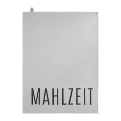 Geschirrtuch Mahlzeit 70x50 cm Schöne Worte grau<Räder Online