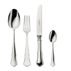 Robbe & Berking Versilbertes Besteck|4 tlg. Garnitur Alt Chippendale 150 g versilbert