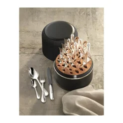 The Box - Belvedere 150 g versilbert inkl. 24-tlg Besteckset Frozen Black<Robbe & Berking