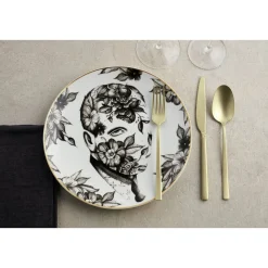 Besteck-Set 24-tlg. Rock Antique PVD Champagne<Sambonet New