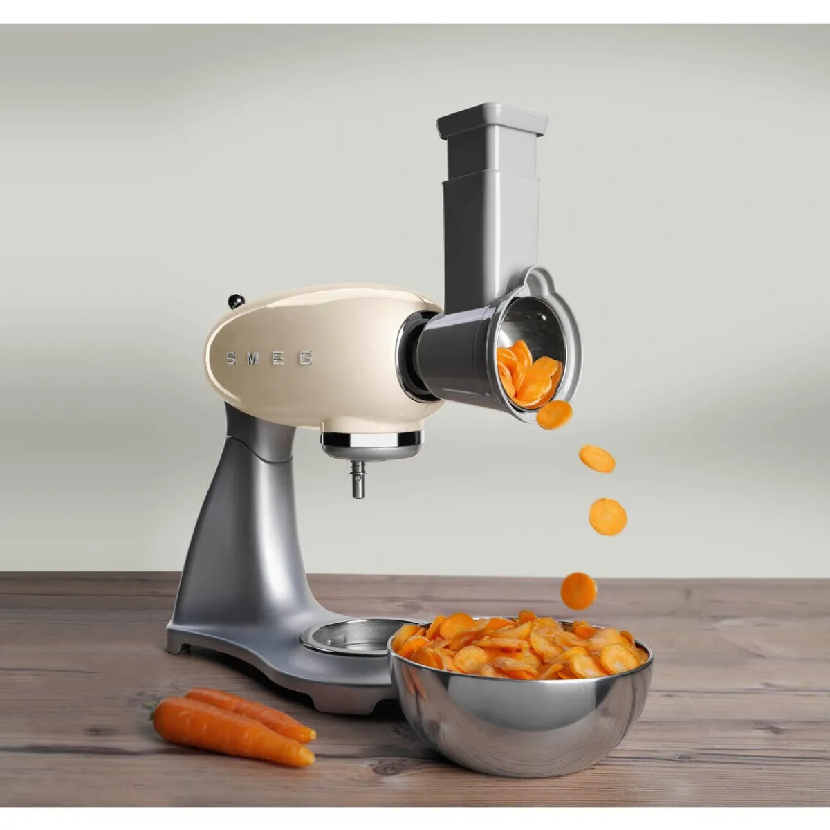 Smeg Kochwelt Entdecken|Küchenmaschinen|Gemüseschneider-Set für Küchenmaschinen 4-tlg. edelstahl