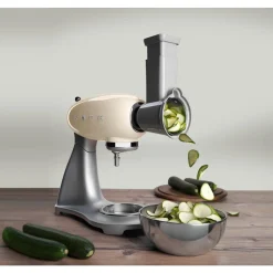 Smeg Kochwelt Entdecken|Küchenmaschinen|Gemüseschneider-Set für Küchenmaschinen 4-tlg. edelstahl