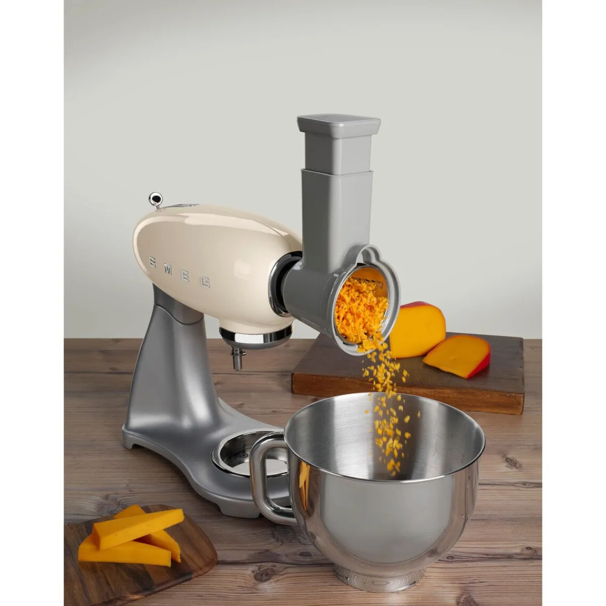 Smeg Kochwelt Entdecken|Küchenmaschinen|Gemüseschneider-Set für Küchenmaschinen 4-tlg. edelstahl