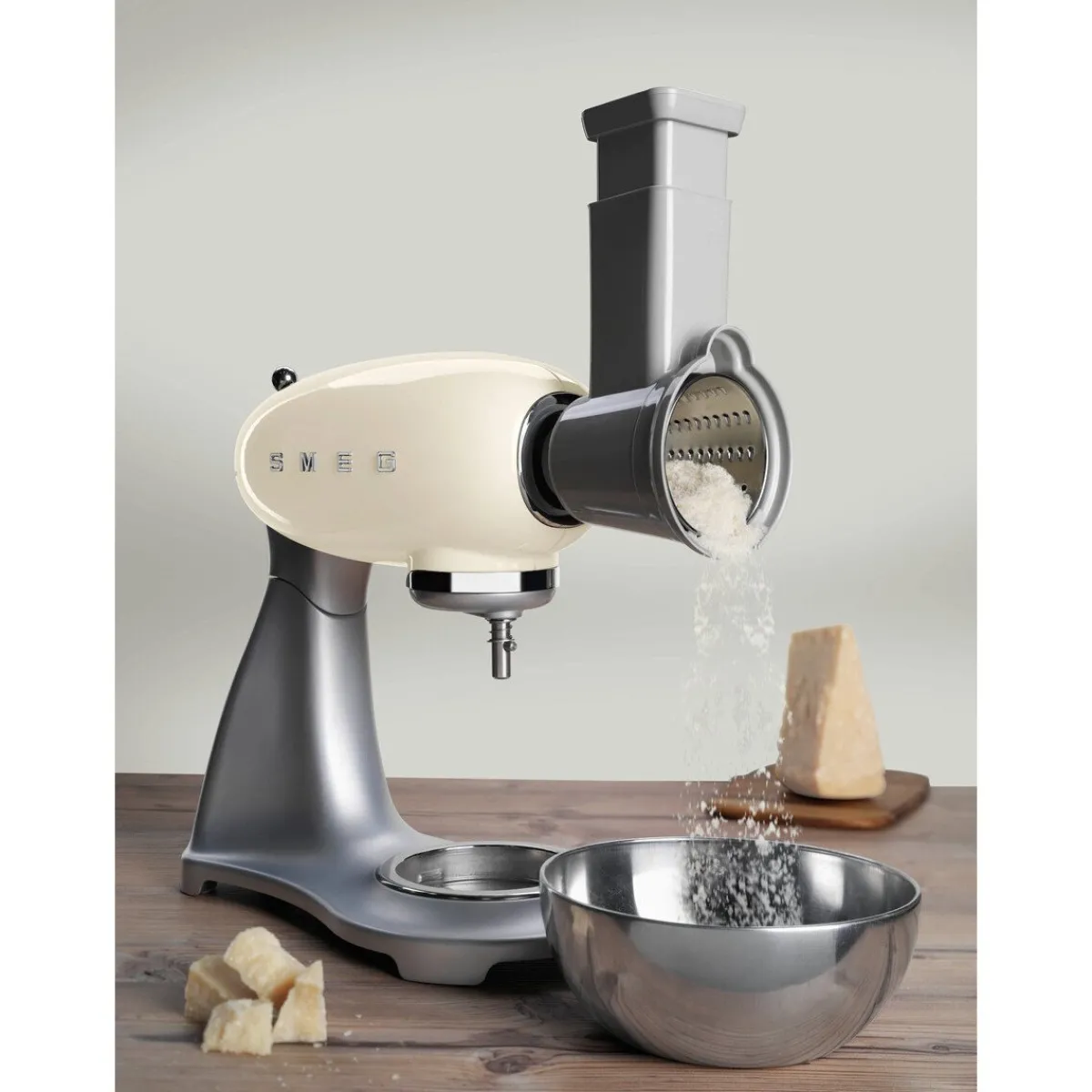 Smeg Kochwelt Entdecken|Küchenmaschinen|Gemüseschneider-Set für Küchenmaschinen 4-tlg. edelstahl