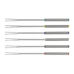 Fleischfonduegabeln 6er-Set Fun silber<Spring Outlet