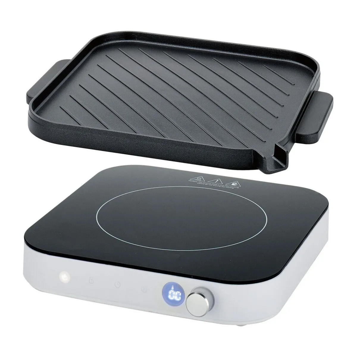 Induktionsgrill-Kochplatte Spirit 33x28 cm Elektro Line schwarz<Spring Best