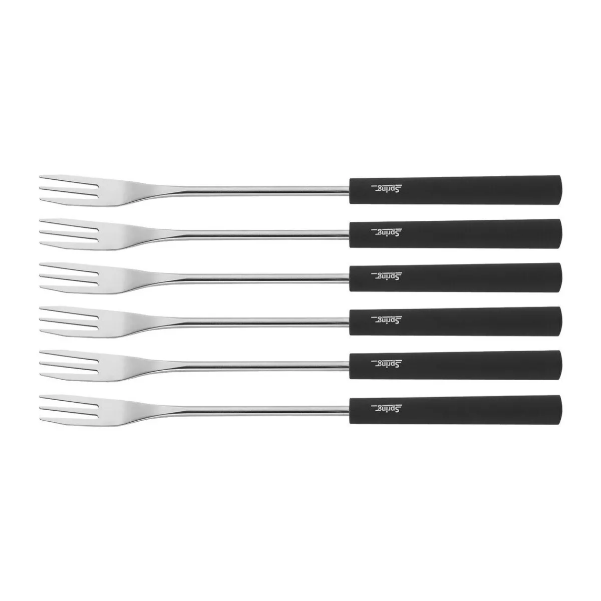 Käsefonduegabeln 6er-Set Basic schwarz<Spring Online