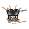Käsefonduegarnitur 23 cm Lausanne schwarz<Spring Discount