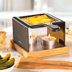 Spring Raclette|Weihnachten|Käse-Raclette für 1 12x12 cm Gourmet schwarz