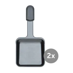 Raclette-Pfännchen zu Raclette Pizza für 6 2er-Set anthrazit<Spring New