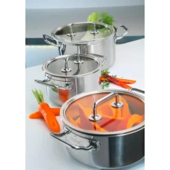 Spring Kochwelt Entdecken|Töpfe|Topf-Set 4-tlg. Brigade Basic silber