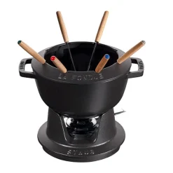Fondue-Set 10-tlg. schwarz<Staub