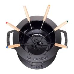 Fondue-Set 10-tlg. schwarz<Staub