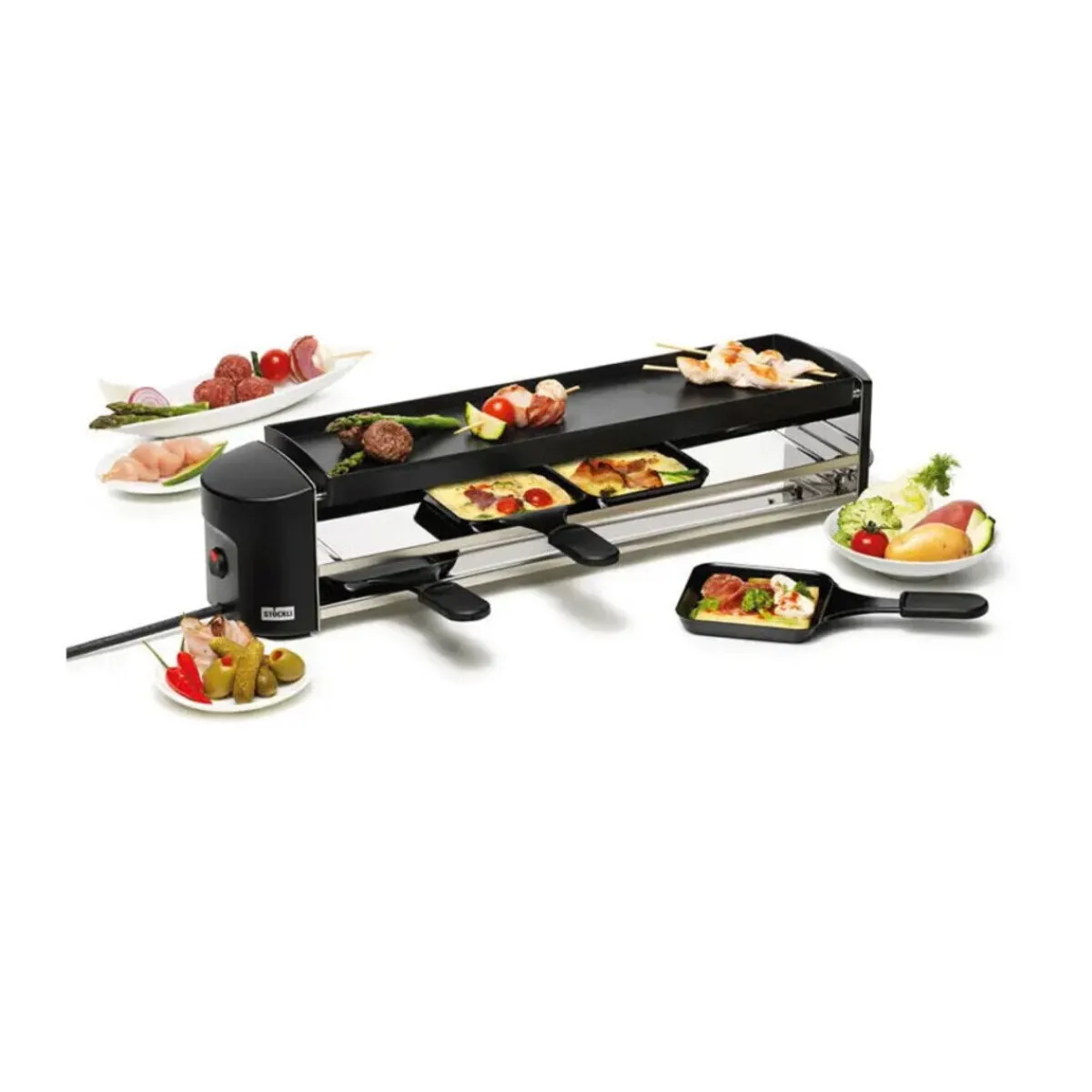 Raclette Cheeseboard Grill für 4 50 cm anthrazit<Stöckli