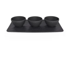 Villeroy & Boch Antipasti Geschirr|Spanischer Sommerurlaub|Dipschälchen-Set 4-tlg. Manufacture Rock