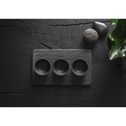 Villeroy & Boch Antipasti Geschirr|Spanischer Sommerurlaub|Dipschälchen-Set 4-tlg. Manufacture Rock