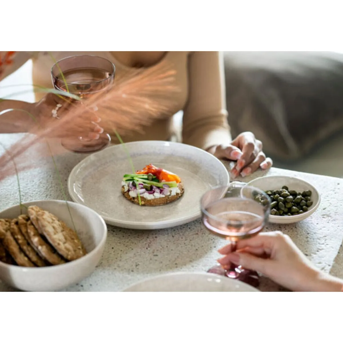 Villeroy & Boch Geschirrsets 2 Personen|Frühstücksgeschirr|Frühstücksset 6-tlg. Perlemor Sand