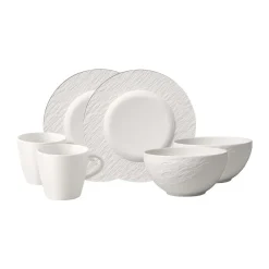 Villeroy & Boch Geschirrsets 2 Personen|Frühstücksset 6-tlg. Manufacture Rock Blanc