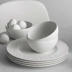 Villeroy & Boch Geschirrsets 2 Personen|Frühstücksset 6-tlg. Manufacture Rock Blanc