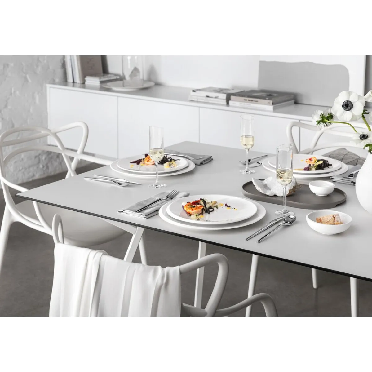Villeroy & Boch Besteck Set 6 Personen|20 Jahre Tischwelt|Tafelbesteck-Set 24-tlg. NewMoon edelstahl