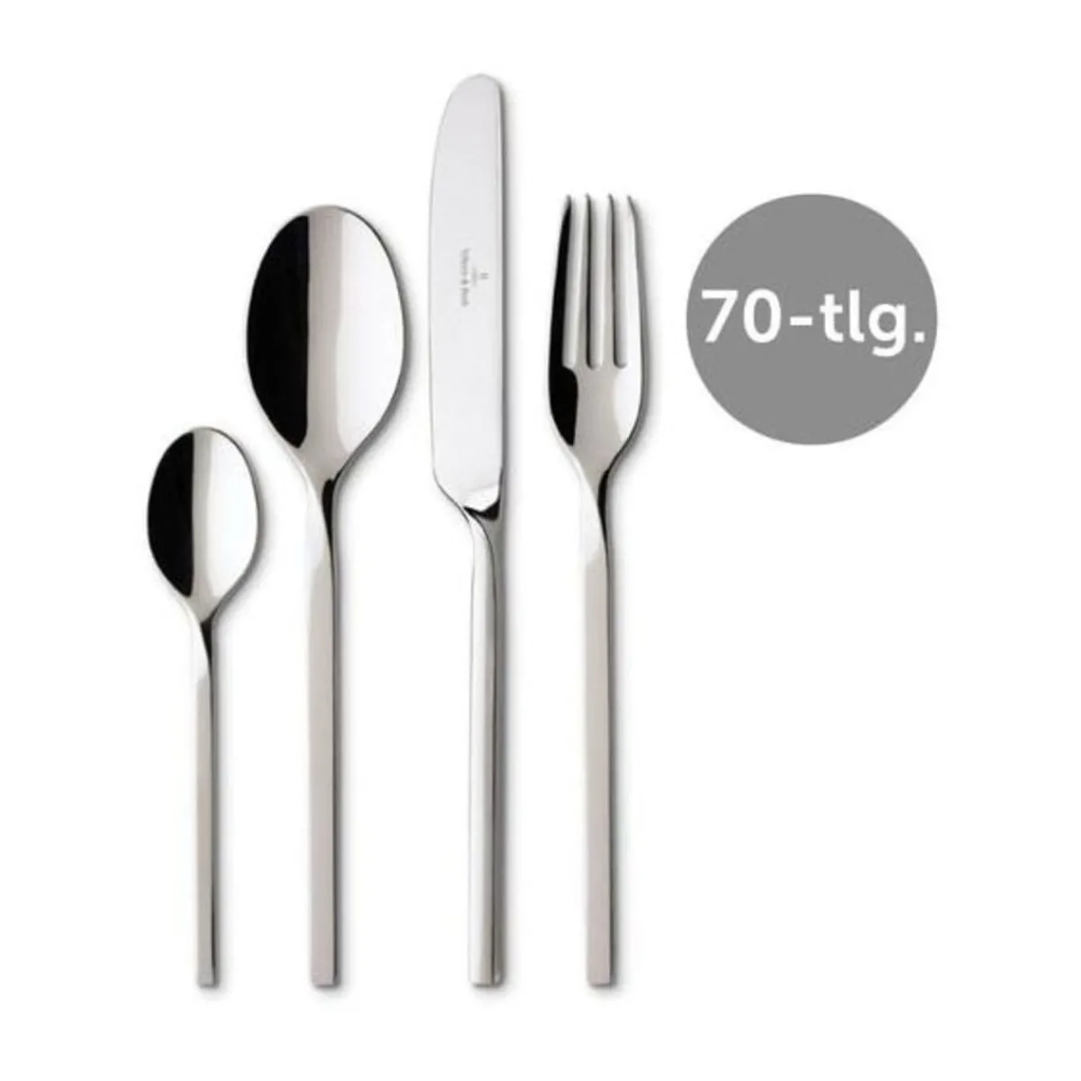 Villeroy & Boch Besteck Set 12 Personen|Tafelbesteck-Set 70-tlg. NewWave Edelstahl