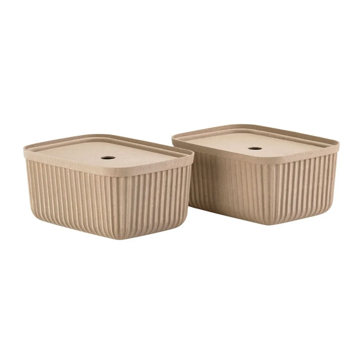 Zone Denmark Cafécore|Aufbewahrungsbox 7,7 l 2er-Set Pulp Natural Brown