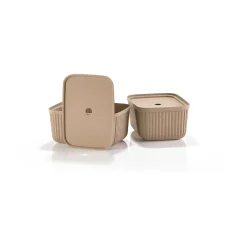 Zone Denmark Cafécore|Aufbewahrungsbox 7,7 l 2er-Set Pulp Natural Brown