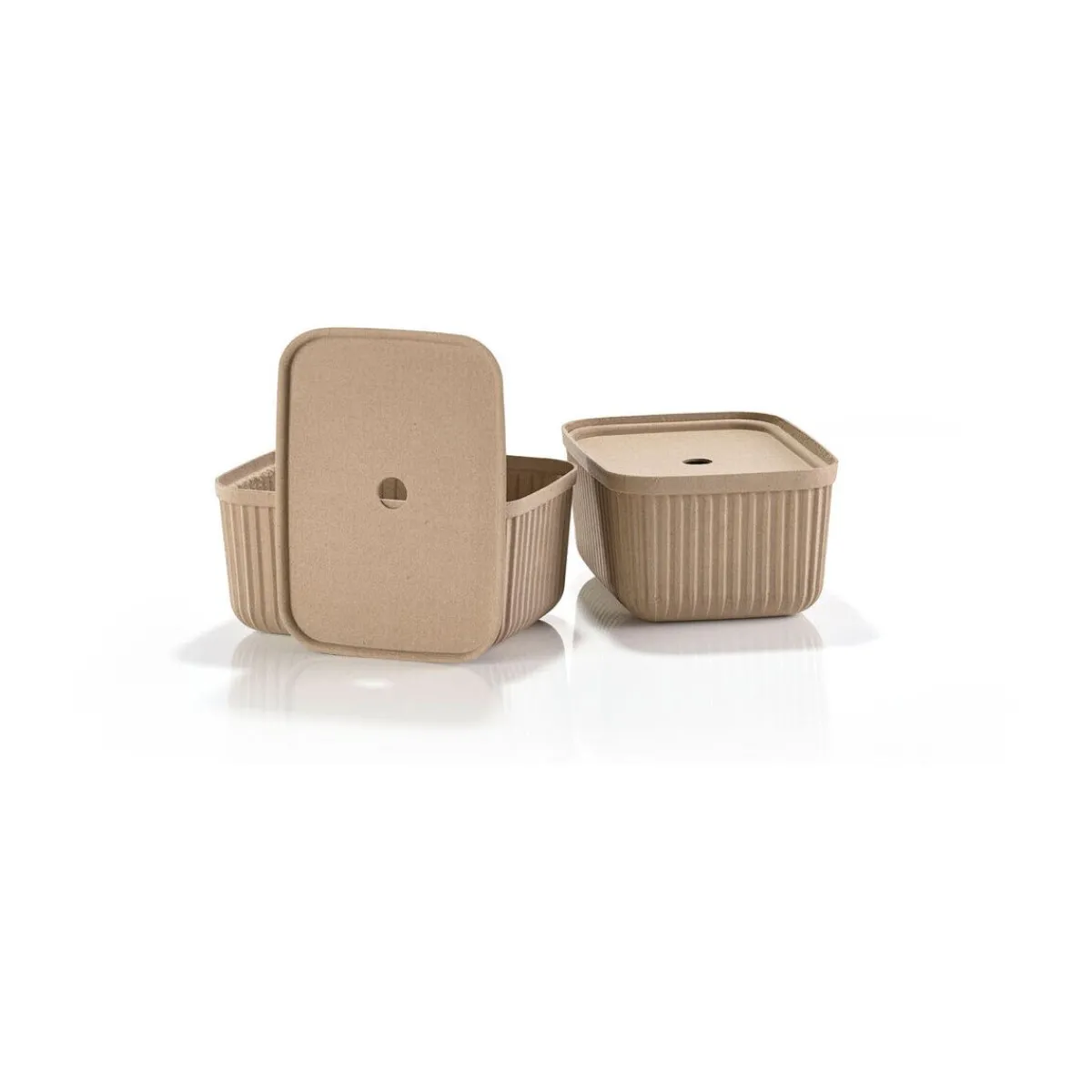 Zone Denmark Cafécore|Aufbewahrungsbox 7,7 l 2er-Set Pulp Natural Brown