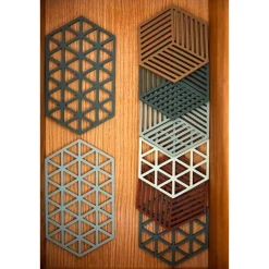 Zone Denmark Untersetzer|Essentials|Untersetzer Olive Taupe Hexagon